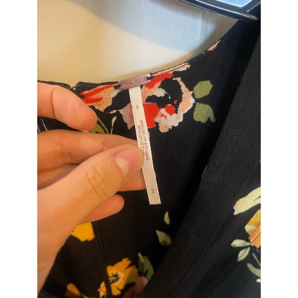 Free People Neon Garden Floral Mini Dress size 2 - Picture 3 of 5